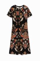 Midi-jurk met paisley-print - BLACK - S