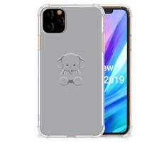 Apple iPhone 11 Pro Max Stevig | Bumper Hoesje | Grijs Baby Olifant
