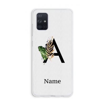 Charcoal Flora: Galaxy A71 Transparant Hoesje