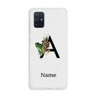 Charcoal Flora: Galaxy A71 Transparant Hoesje