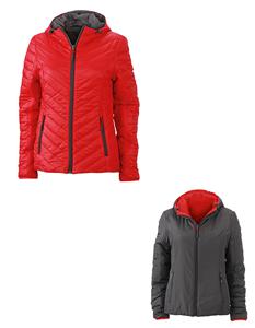 James & Nicholson JN1091 Ladies´ Lightweight Jacket - /Red/Carbon - S