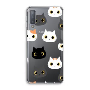 Katten: Samsung Galaxy A7 (2018) Transparant Hoesje