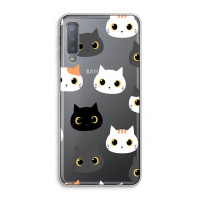 Katten: Samsung Galaxy A7 (2018) Transparant Hoesje