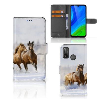 Huawei P Smart 2020 | Telefoonhoesje | Met pasjeshouder | Paarden