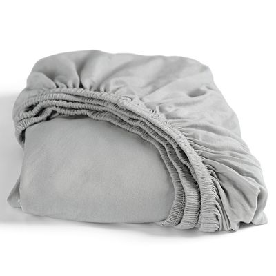 Cinderella Dubbel Jersey Topper Hoeslaken Light Grey-Lits-jumeaux (160x200/210 cm)