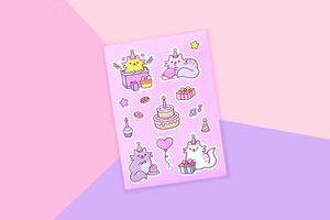 We Are Extinct Stickervel - Birthday Cats