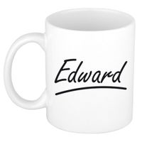 Edward voornaam kado beker / mok sierlijke letters - gepersonaliseerde mok met naam   -