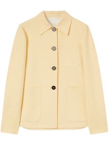 Jil Sander point-collar cotton shirt jacket - Jaune