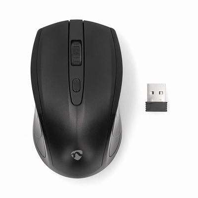 Nedis Muis | Draadloos | 800 / 1200 / 1600 dpi | Instelbare DPI | Aantal knoppen: 4 | Tweehandig - MSWS106BK