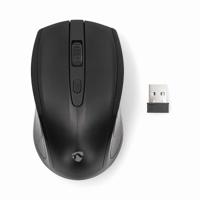 Nedis Muis | Draadloos | 800 / 1200 / 1600 dpi | Instelbare DPI | Aantal knoppen: 4 | Tweehandig - MSWS106BK