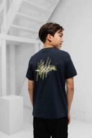 Malelions Splash T-Shirt Kids Donkerblauw/Geel - Maat 164 - Kleur: Donkerblauw | Soccerfanshop
