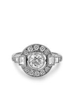 Pragnell Vintage bague Target en platine (1911-1940) - Argent