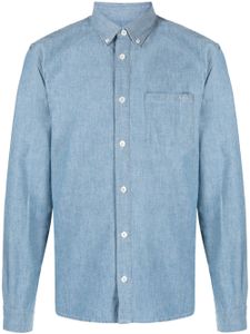 A.P.C. chemise en jean à logo brodé - Bleu