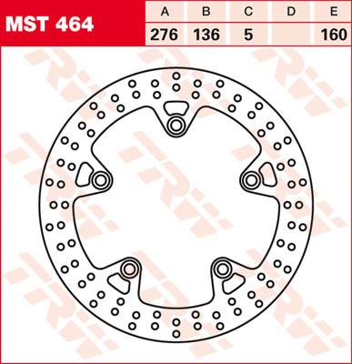 TRW Remschijf, remschijven voor de moto, MST464