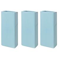Luchtbevochtiger - 3x - blauw - 900 ml - H21 cm - radiator - aardewerk