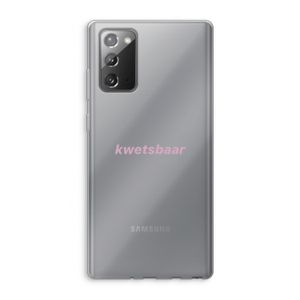 kwetsbaar: Samsung Galaxy Note 20 / Note 20 5G Transparant Hoesje