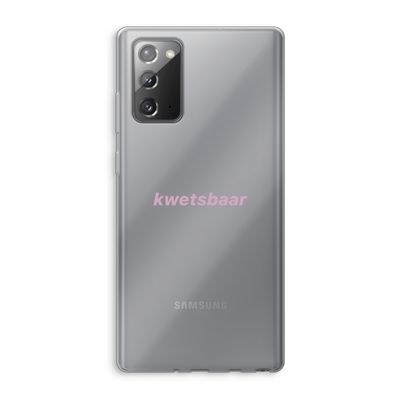 kwetsbaar: Samsung Galaxy Note 20 / Note 20 5G Transparant Hoesje