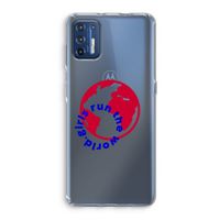Run The World: Motorola Moto G9 Plus Transparant Hoesje Run The World: Motorola Moto G9 Plus Transparant Hoesje