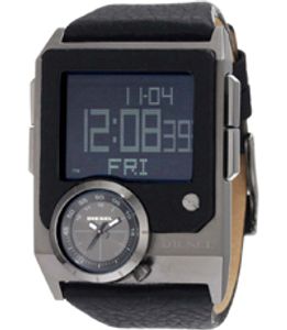 Horlogeband Diesel DZ7231 Leder Zwart 34mm