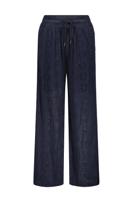 Like Flo zomer broek meisjes - navy blauw - broderie anglaise - Fenna