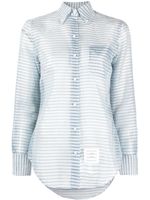 Thom Browne chemise en coton à carreaux - Bleu