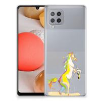 Samsung Galaxy A42 Telefoonhoesje met Naam Horse Color