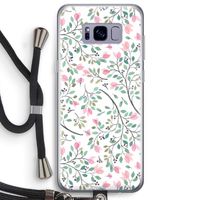 Sierlijke bloemen: Samsung Galaxy S8 Plus Transparant Hoesje met koord