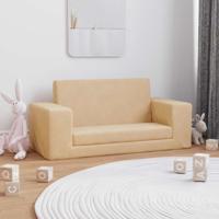 Kinderslaapbank 2-zits zacht pluche crmekleurig Kinderslaapbank 2-zits zacht pluche crmekleurig