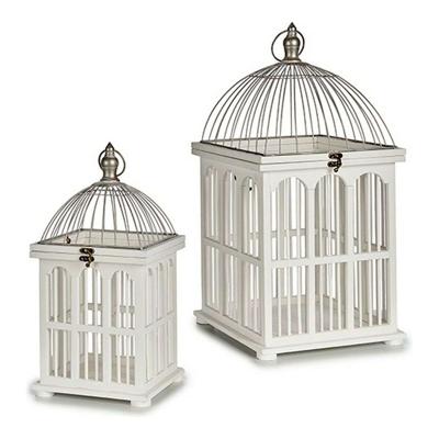 Decoratieve kooi Gift Decor 19C0603 1014056 Wit 30 x 59 x 30 cm