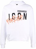 DSQUARED2 hoodie à imprimé graffiti - Blanc