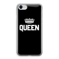 Queen zwart: iPhone 8 Transparant Hoesje