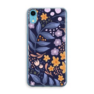 Flowers with blue leaves: iPhone XR Transparant Hoesje