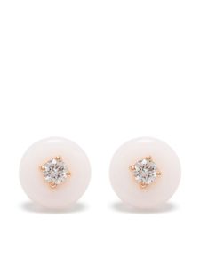 Fernando Jorge boucles d'oreilles en or rose 18ct serties d'opal et de diamants