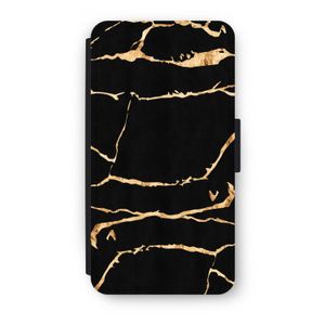 Gouden marmer: iPhone XS Flip Hoesje