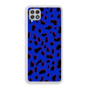 Blue Leopard: Samsung Galaxy A22 4G Transparant Hoesje