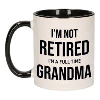 Im not retired im a full time grandma - koffiemok - cadeau - Oma - pensioen - vut - 300 ml