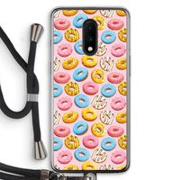 Pink donuts: OnePlus 7 Transparant Hoesje met koord