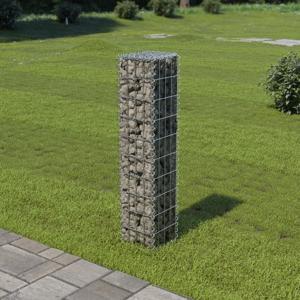 VidaXL Schanskorfmuur met deksels 20x20x100 cm gegalvaniseerd staal