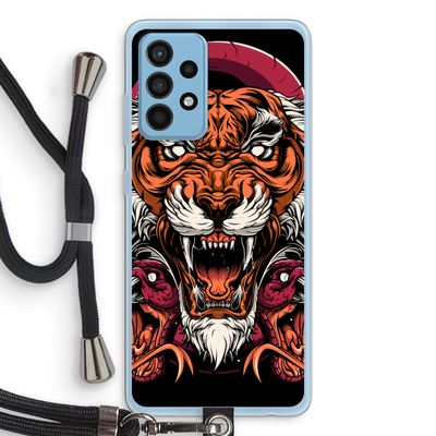Tiger and Rattlesnakes: Samsung Galaxy A52 Transparant Hoesje met koord