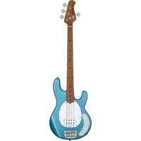 Sterling by Music Man StingRay Ray34 Blue Sparkle elektrische basgitaar met deluxe gigbag - thumbnail