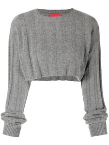 Cashmere In Love haut Remy crop en maille - Gris