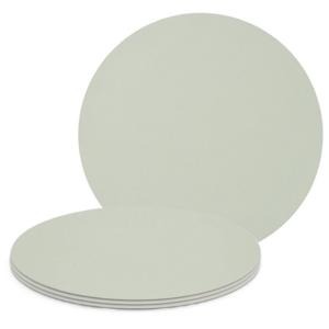 Tafel Placemats lederlook - 4x - mintgroen - rond - D38 cm - tafel dekken - onderleggers