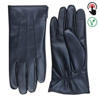 Laimböck Heren Vegan Leren Handschoenen Pinzola Black