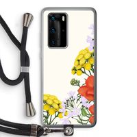 Wilde bloemen: Huawei P40 Pro Transparant Hoesje met koord