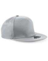 Beechfield CB610 5 Panel Snapback Rapper Cap - Light Grey - One Size - thumbnail