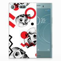 Silicone Back Case Sony Xperia XZ1 Compact Skull Red
