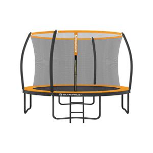 ronde tuintrampoline met veiligheidsnet, Zwart + Oranje / Ø 366 cm