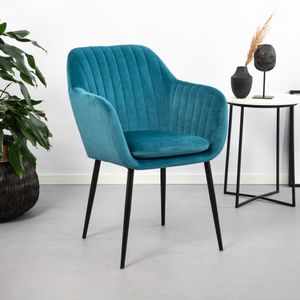 Sohome Eetkamerstoel 'Albin' Velvet, kleur Bottle Green
