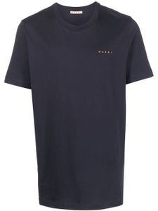 Marni t-shirt en coton à logo imprimé - Bleu