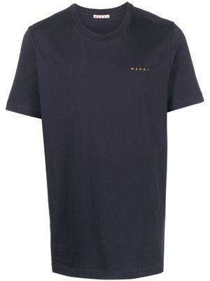 Marni t-shirt en coton à logo imprimé - Bleu